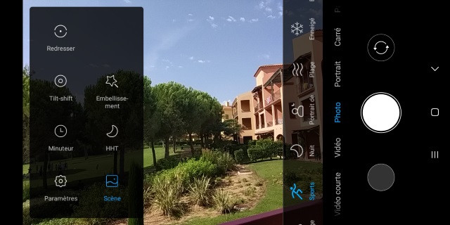 L'application photo Xiaomi propose des mode scènes
