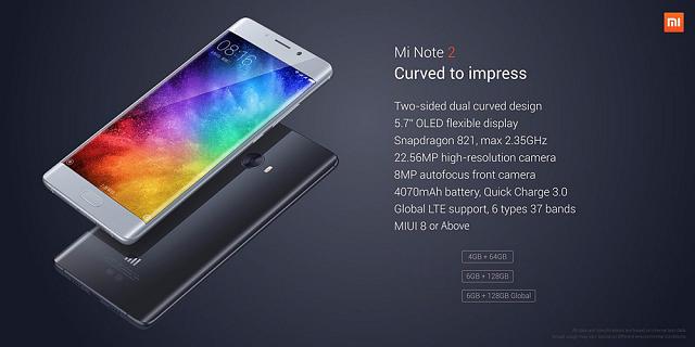 Le nouveau MI NOTE 2 Xiaomi, Compatible LTE partout dans le monde