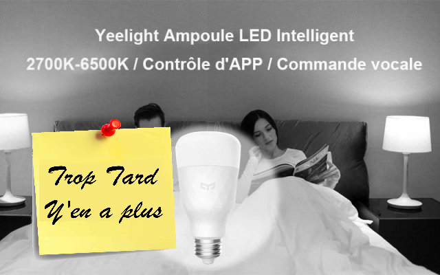 Ampoule connectée Yeelight YLDP05YL E27 blanche 12€60 (...)