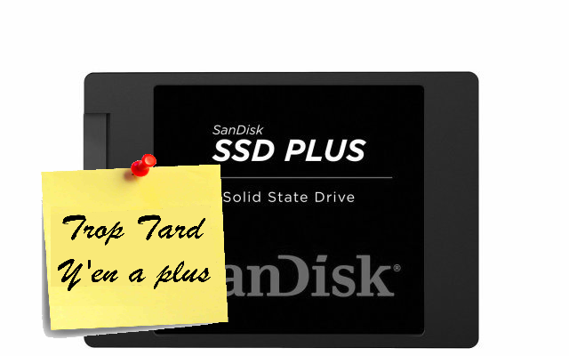 Disque Interne SSD PLUS SanDisk SATA III 480 Go à 55€90 (...)
