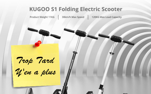 KUGOO S1, une nouvelle trottinette électrique à suivre (...)