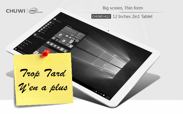 Tablette Chuwi Hi12, Windows 10 et Android, écran Retina (...)