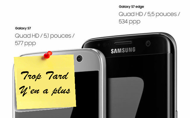 Smartphone 5.5" Samsung Galaxy S7 Edge, plusieurs (...)