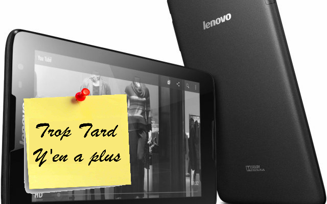 Tablette tactile 8" HD Lenovo TAB A8-50 à 69€ livrée (...)