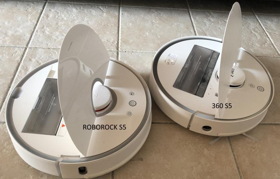 Le nom S5 devient commun (à gauche le Roborock S5 et à droite le 360 S5)