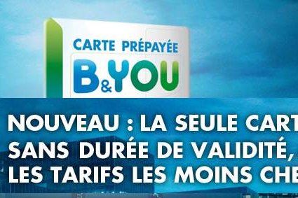 Carte prépayée sans durée de Validité chez B&You