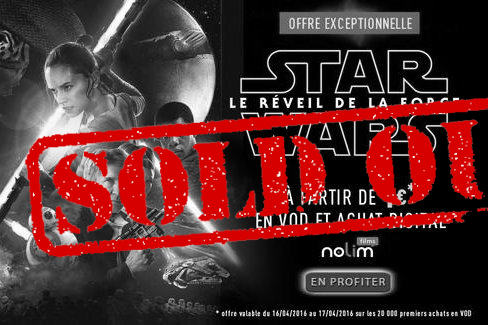 Star Wars, le réveil de la force dès 1€ en VOD !