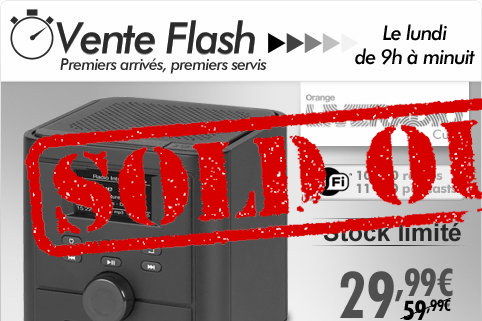 Vente flash Radio Internet Liveradio Cube 33€89 livré (...)