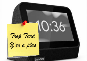 L'Assistant vocal Google Lenovo Smart Clock 2 à 27,99€ (...)