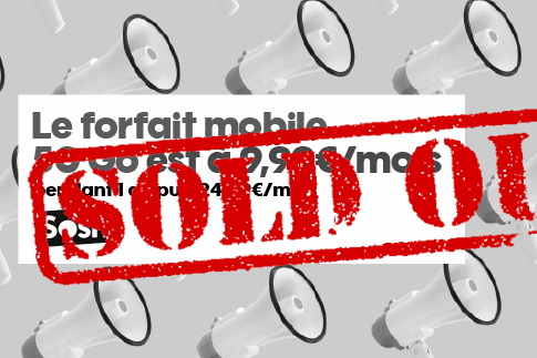 Forfait SOSH Mobile Illimité avec 50 Go de DATA pendant (...)