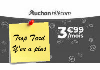 Deal expiré Mini Forfait Forfait 4G Auchan Télécom Appels/SMS/MMS (...)