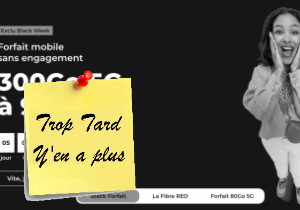 Deal expiré Black Friday, Forfait Red by SFR 300 Go 5G/27 Go (...)