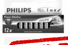 12 piles AA Alcalines Philips PowerLife 2€02 port (...)