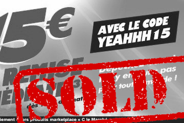 Réduction de 15€ pour 150€ d'achat chez CDiscount