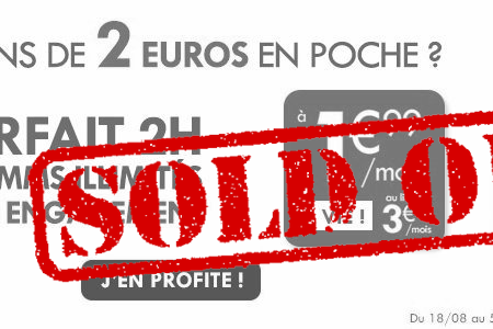 Forfait mobile Auchan Telecom 2H MMS/SMS Illimité 1€99 (...)