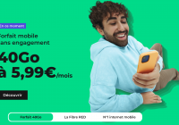 Forfait Red by SFR 40 Go 4G/13 Go UE/DOM, Appels, (...)