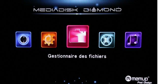 Mediadisk Diamond, un disque dur multimédia Full HD non connecté