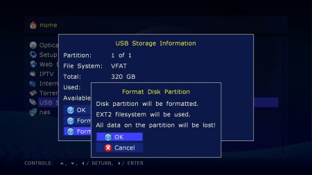 Pratique, le formattage direct via l'interface
