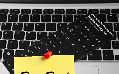 Autocollant clavier AZERTY à prix mini : 0,90 € livré