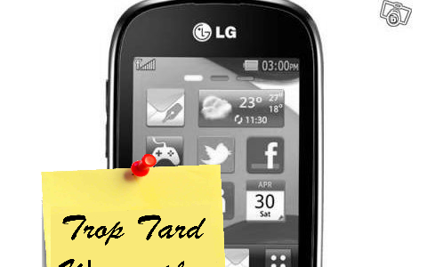 Offrez vous un téléphone tactile LG pour 9 € (EGO T530)