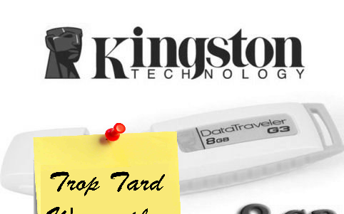 Clé USB 8GO Kingston 3€87 livrée !