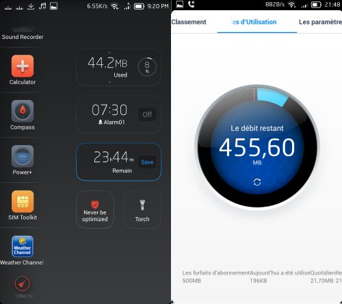Le menu des applications made in Lewa OS