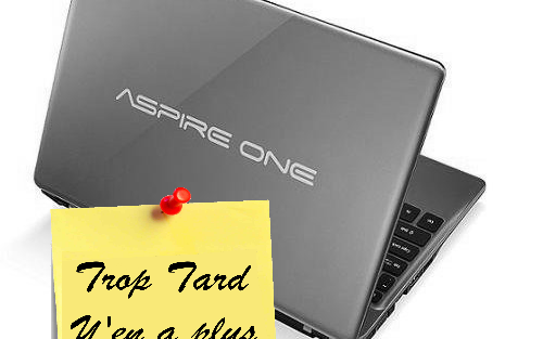 Soldes 259.99€ le Netbook Aspire One 725 double coeur (…)