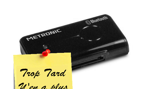 Récepteur Bluetooth dock iPhone 30 broches METRONIC 9€90 (…)