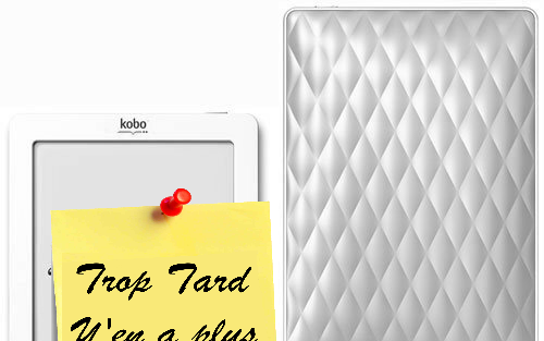 Liseuse Kobo Touch tactile 6 pouces 39€90 (adhérents Fnac)