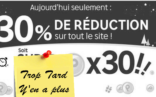 30% en bon d'achat sur PRICEMINISTER sur TOUT pour TOUS (…)