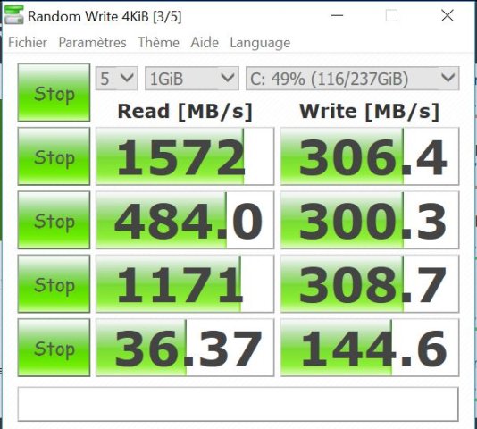 Le disque SSD Samsung est très performant