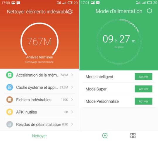 L'applciation de surveillance système est un plus