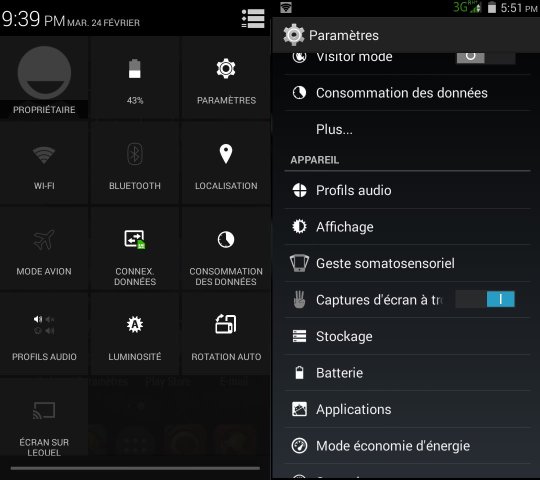 Un OS KitKat standard