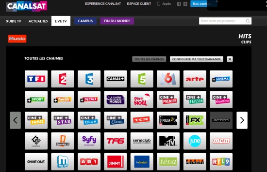 l'interface CanalSat sur PC