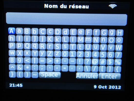 Le clavier virtuel