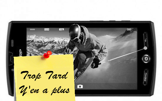 Smarphone Android 3D Sharp Aquos 1.4GhZ, 4.3 pouces, 8 (…)