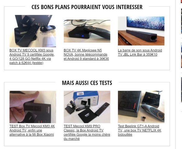 Des articles proposés pour mieux naviguer