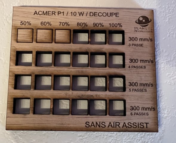 Sans Air Assist il y a possibilité de découper des bois tendres