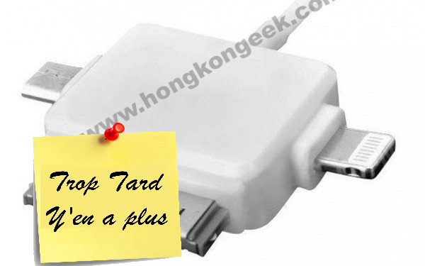 Câble universel Micro Usb / Apple 30 broches / Lightning (…)