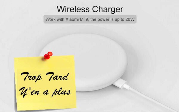 Station QI sans-fil rapide Xiaomi 20W à 19€92