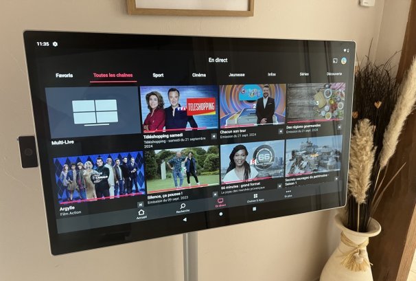 Test Titan Army V32D4U Pro, grande tablette Android, TV ou Totem affichage dynamique interactif, à vous de choisir 