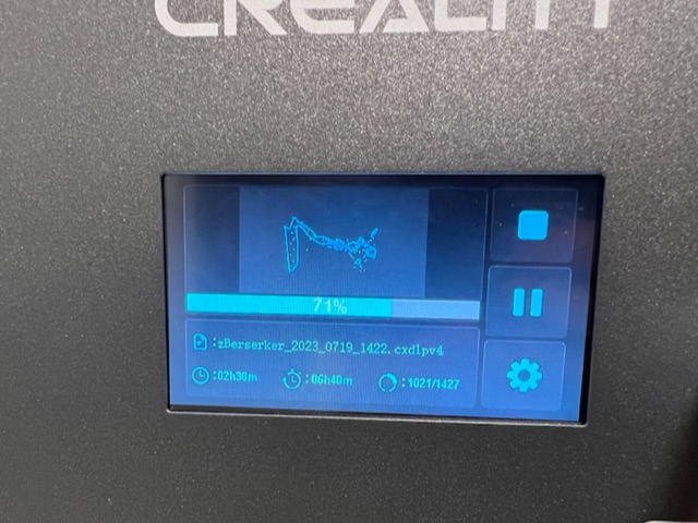 Une impression en cours