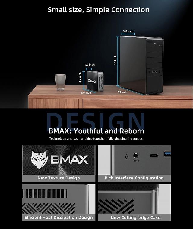 BMAX B6, un mini PC complet Core i7-1060NG7, 16 Go / 1 TO SSD