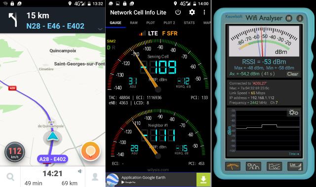 Réseau et GPS, RAS