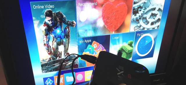 La BOX connectée à une TV analogique