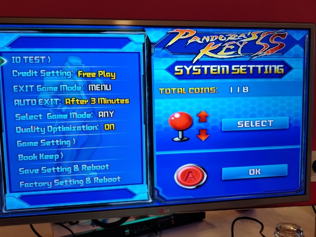 Le menu système 
