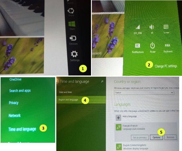 Comment passer en Français sur sa tablette Windows 8.1