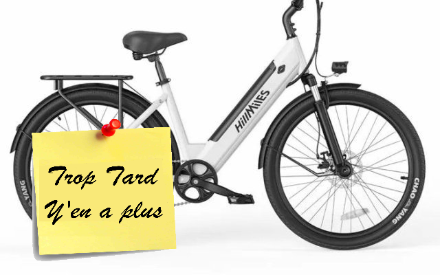 Vélo ville électrique HillMiles MileCity, capteur de (...)