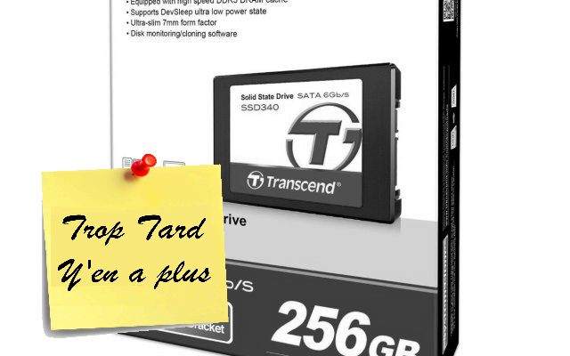 Vente flash Disque SSD Transcend TS256GSSD340 256 Go 89€90