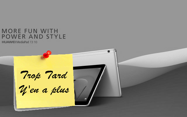Tablette HUAWEI MediaPad T3 10, 9.6 pouces avec étui à (…)